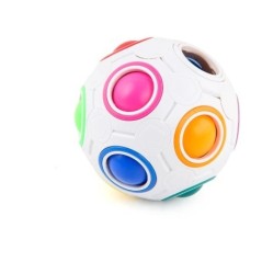 Magic Rainbow Puzzle Ball Speed Cube Ball Fun Stresszoldó Fejtörő Színegyeztető 3D puzzle Játék gyerekeknek Tini felnőtteknek