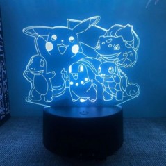 Pokemon Pikachu Charizard Anime figurák 3D LED éjszakai fény változó modell akció logó Lampara Collection Brinquedos 