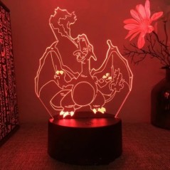 Pokemon Pikachu Charizard Anime figurák 3D LED éjszakai fény változó modell akció logó Lampara Collection Brinquedos 