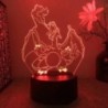 Pokemon Pikachu Charizard Anime figurák 3D LED éjszakai fény változó modell akció logó Lampara Collection Brinquedos 