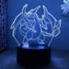 Pokemon Pikachu Charizard Anime figurák 3D LED éjszakai fény változó modell akció logó Lampara Collection Brinquedos 