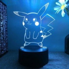 Pokemon Pikachu Charizard Anime figurák 3D LED éjszakai fény változó modell akció logó Lampara Collection Brinquedos 