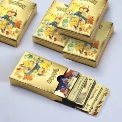 5-55 DB Cartas pokemon francaise español Aranykártyák Spanyol Angol Fólia Arany ezüst kártyák Metalicas Charizard Vmax Gx játékk