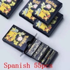 5-55 DB Cartas pokemon francaise español Aranykártyák Spanyol Angol Fólia Arany ezüst kártyák Metalicas Charizard Vmax Gx játékk