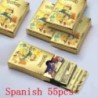 5-55 DB Cartas pokemon francaise español Aranykártyák Spanyol Angol Fólia Arany ezüst kártyák Metalicas Charizard Vmax Gx játékk