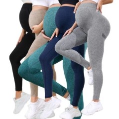 Női kismama nadrágok hason át teljes hosszúságú terhességi jóga nadrágok aktív viselet edzés leggings