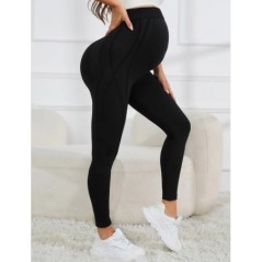 Női kismama nadrágok hason át teljes hosszúságú terhességi jóga nadrágok aktív viselet edzés leggings