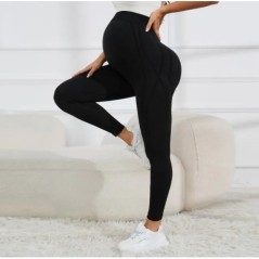 Női kismama nadrágok hason át teljes hosszúságú terhességi jóga nadrágok aktív viselet edzés leggings