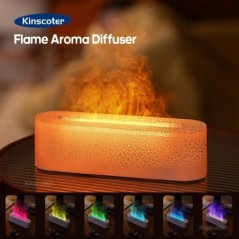 KINSCOTER RGB Flame Aroma Diffúzor Légpárásító Ultrahangos Cool Mist Készítő Fogger LED Illóolaj Diffúzor Illat Kezdőlap