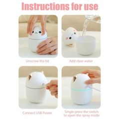 Mini Cute Air Humidifier Essential Oil Humidificadores Home Hálószoba Aroma Diffúzor Tisztító Parfüm Cool Mist Maker umidificado