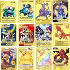 10000 Arceus Vmax DIY Arany Pokemon kártya spanyol vas fémben Pokmo Letters gyerekeknek ajándékjáték gyűjteménykártyák