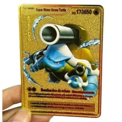 10000 Arceus Vmax DIY Arany Pokemon kártya spanyol vas fémben Pokmo Letters gyerekeknek ajándékjáték gyűjteménykártyák