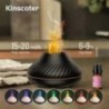 KINSCOTER vulkáni aroma diffúzor illóolaj lámpa 130 ml USB hordozható párásító színes láng éjszakai fénnyel