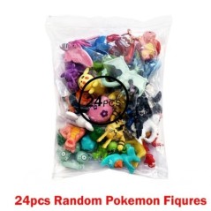 Pokémon figurák játékkészlet 24 db-os 1 zacskós 2-3 cm-es tömeges anime mini baba tétel Pikachu figura kis zseb szörny születésn