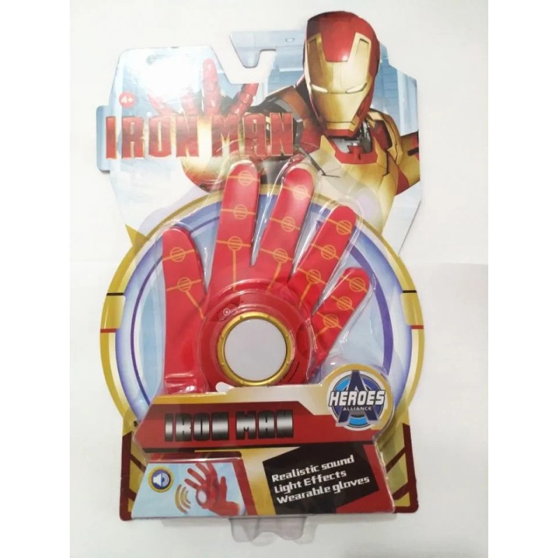 Marvel Anime Iron Man játékok Anime A Bosszúállók Ironman Kesztyű Hangsugárzó Fény Akciófigurák Kreatív játékok Karácsonyi ajánd