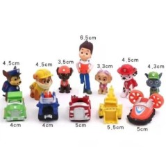 12db Paw Patrol figurák Mancsos Canina Anime rajzfilm PVC modell baba Játékok Autó Kutyák Gyerekek születésnapi karácsonyi ajánd