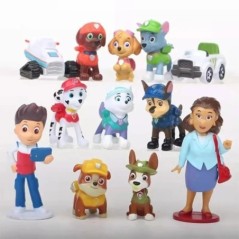 12db Paw Patrol figurák Mancsos Canina Anime rajzfilm PVC modell baba Játékok Autó Kutyák Gyerekek születésnapi karácsonyi ajánd