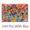 144 Stílusos Pokémon figura játékok Anime Pikachu akciófigura modell Dísz dekoráció Gyűjtse össze játékok gyerekeknek karácsonyi