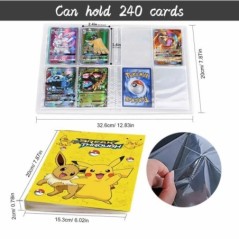 240 Pokemon kártyatartó album Pikachu Pokmon játék Vmax Gx Ex Tcg Térkép Könyvgyűjtemény Iratgyűjtő Anime mappa gyerekeknek játé