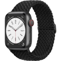 Fonott Solo Loop Apple óraszíjhoz 44mm 40mm 49mm 45mm 41mm 38mm Rugalmas Nylon karkötő iWatch sorozat 8 3 se 6 7 Ultra szíj