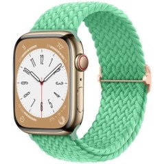 Fonott Solo Loop Apple óraszíjhoz 44mm 40mm 49mm 45mm 41mm 38mm Rugalmas Nylon karkötő iWatch sorozat 8 3 se 6 7 Ultra szíj