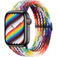 Fonott Solo Loop Apple óraszíjhoz 44mm 40mm 49mm 45mm 41mm 38mm Rugalmas Nylon karkötő iWatch sorozat 8 3 se 6 7 Ultra szíj