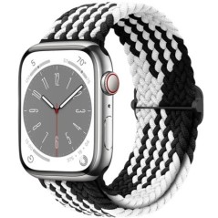 Fonott Solo Loop Apple óraszíjhoz 44mm 40mm 49mm 45mm 41mm 38mm Rugalmas Nylon karkötő iWatch sorozat 8 3 se 6 7 Ultra szíj