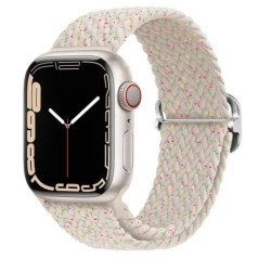 Fonott Solo Loop Apple óraszíjhoz 44mm 40mm 49mm 45mm 41mm 38mm Rugalmas Nylon karkötő iWatch sorozat 8 3 se 6 7 Ultra szíj