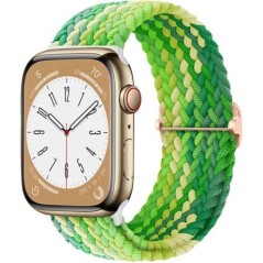 Fonott Solo Loop Apple óraszíjhoz 44mm 40mm 49mm 45mm 41mm 38mm Rugalmas Nylon karkötő iWatch sorozat 8 3 se 6 7 Ultra szíj