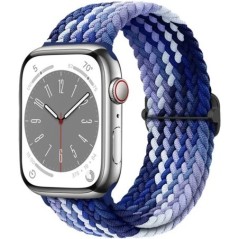 Fonott Solo Loop Apple óraszíjhoz 44mm 40mm 49mm 45mm 41mm 38mm Rugalmas Nylon karkötő iWatch sorozat 8 3 se 6 7 Ultra szíj