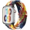 Fonott Solo Loop Apple óraszíjhoz 44mm 40mm 49mm 45mm 41mm 38mm Rugalmas Nylon karkötő iWatch sorozat 8 3 se 6 7 Ultra szíj