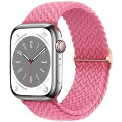 Fonott Solo Loop Apple óraszíjhoz 44mm 40mm 49mm 45mm 41mm 38mm Rugalmas Nylon karkötő iWatch sorozat 8 3 se 6 7 Ultra szíj