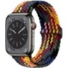 Fonott Solo Loop Apple óraszíjhoz 44mm 40mm 49mm 45mm 41mm 38mm Rugalmas Nylon karkötő iWatch sorozat 8 3 se 6 7 Ultra szíj