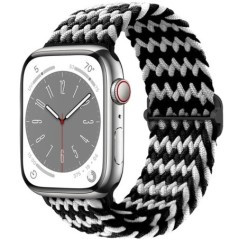 Fonott Solo Loop Apple óraszíjhoz 44mm 40mm 49mm 45mm 41mm 38mm Rugalmas Nylon karkötő iWatch sorozat 8 3 se 6 7 Ultra szíj