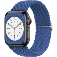 Fonott Solo Loop Apple óraszíjhoz 44mm 40mm 49mm 45mm 41mm 38mm Rugalmas Nylon karkötő iWatch sorozat 8 3 se 6 7 Ultra szíj