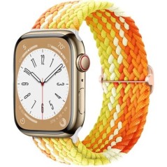 Fonott Solo Loop Apple óraszíjhoz 44mm 40mm 49mm 45mm 41mm 38mm Rugalmas Nylon karkötő iWatch sorozat 8 3 se 6 7 Ultra szíj