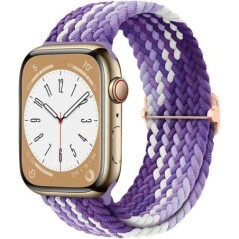 Fonott Solo Loop Apple óraszíjhoz 44mm 40mm 49mm 45mm 41mm 38mm Rugalmas Nylon karkötő iWatch sorozat 8 3 se 6 7 Ultra szíj