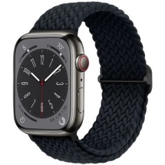 Fonott Solo Loop Apple óraszíjhoz 44mm 40mm 49mm 45mm 41mm 38mm Rugalmas Nylon karkötő iWatch sorozat 8 3 se 6 7 Ultra szíj