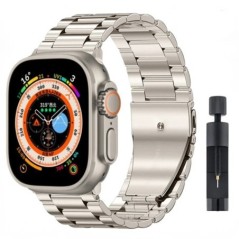 Fém szíj Apple órához Ultra/2 49mm 9 8 7 45mm 41mm Rozsdamentes acél high-end csuklópánt iWatchhoz 6 5 4 3 SE 44mm 42mm 40mm