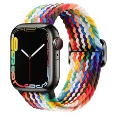 Fonott hurok Apple karóra szíjhoz 44mm 40mm 45mm 41mm 42mm 38mm 49mm elasztikus szóló karkötő iWatch series 7 se 3 6 Ultra 8 Ban