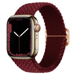 Fonott hurok Apple karóra szíjhoz 44mm 40mm 45mm 41mm 42mm 38mm 49mm elasztikus szóló karkötő iWatch series 7 se 3 6 Ultra 8 Ban