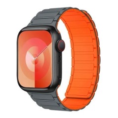 Mágneses hurok Apple óra szíjhoz 44mm 40mm 49mm 45mm 41mm 38mm szilikon karkötő iWatch Series 9 8 7 6 5 4 3 Se ultra 2 szíj