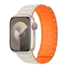 Mágneses hurok Apple óra szíjhoz 44mm 40mm 49mm 45mm 41mm 38mm szilikon karkötő iWatch Series 9 8 7 6 5 4 3 Se ultra 2 szíj