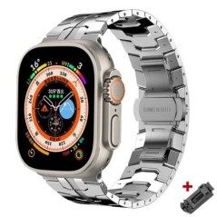 Ultra Titán színes szíj Apple Watchhoz 49mm 45mm 44mm 42 Luxus fémszíj iWatch 8 7 6 5 4 se rozsdamentes acél karkötőhöz