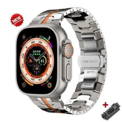 Ultra Titán színes szíj Apple Watchhoz 49mm 45mm 44mm 42 Luxus fémszíj iWatch 8 7 6 5 4 se rozsdamentes acél karkötőhöz