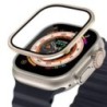 Fém tok Apple Watch Ultra 49 mm-es fedél edzett üveg képernyővédő fólia vízálló védő lökhárító iWatch 49 mm átlátszó fólia