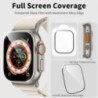 Képernyővédő üveg Apple Watch Ultra 2 49 mm-es fém edzett keretes karcmentes IWatch Series Ultra 49 mm-es tartozékokhoz