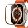 Képernyővédő üveg Apple Watch Ultra 2 49 mm-es fém edzett keretes karcmentes IWatch Series Ultra 49 mm-es tartozékokhoz