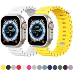 Szilikon szíj Apple órához Ultra/2 49mm Sport lélegző puha csuklópánt iwatchhoz 9 8 7 6 5 4 SE 45mm 41mm 44mm 42mm 40mm