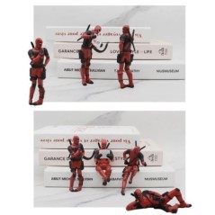 Anime Deadpool 2 akciófigura ülő fekvő testhelyzet Modell Anime X-Men mini baba dekorációs kollekció figurák ajándékok